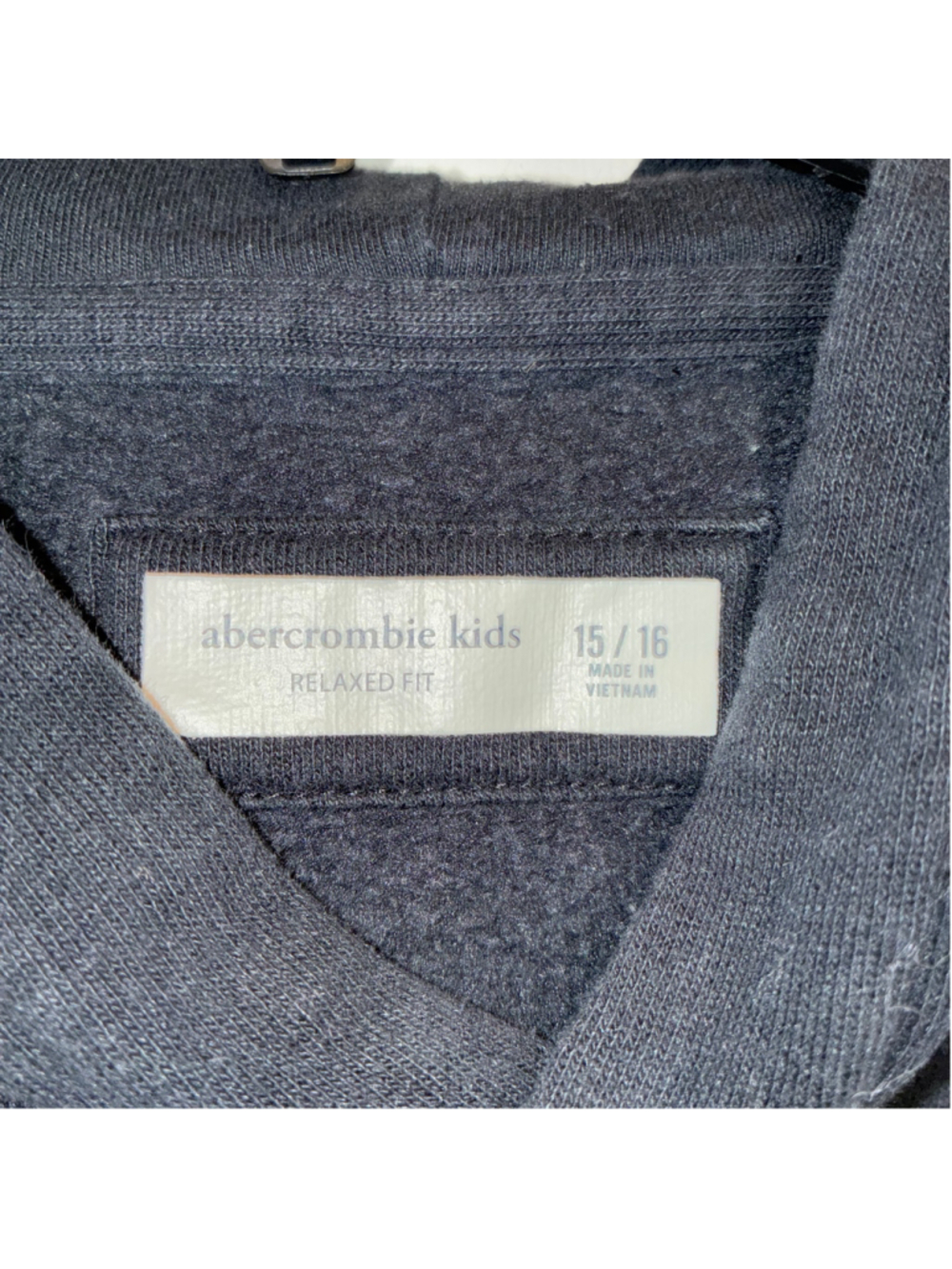 Boys Abercrombie Kids Relaxed Fit Hoodie Black Size 16 - Picture 3 of 4